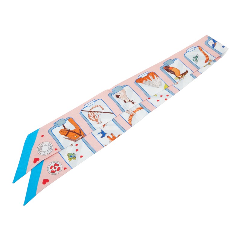 エルメス ツイリー HERMES STORY スカーフ ピンク マルチカラー レディース HERMES 【中古】