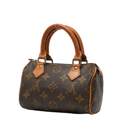 ルイ ヴィトン モノグラム ミニ スピーディ ミニハンドバッグ M41534 ブラウン PVC レザー レディース LOUIS VUITTON 【中古】