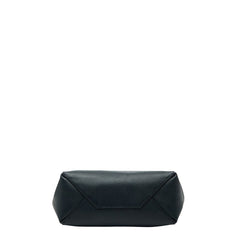 セリーヌ バーティカルカバ ショルダーバッグ トートバッグ 2WAY ネイビー グリーン レザー レディース CELINE 【中古】