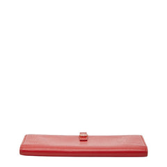 シャネル ココボタン ココマーク 長財布 レッド レザー レディース CHANEL 【中古】