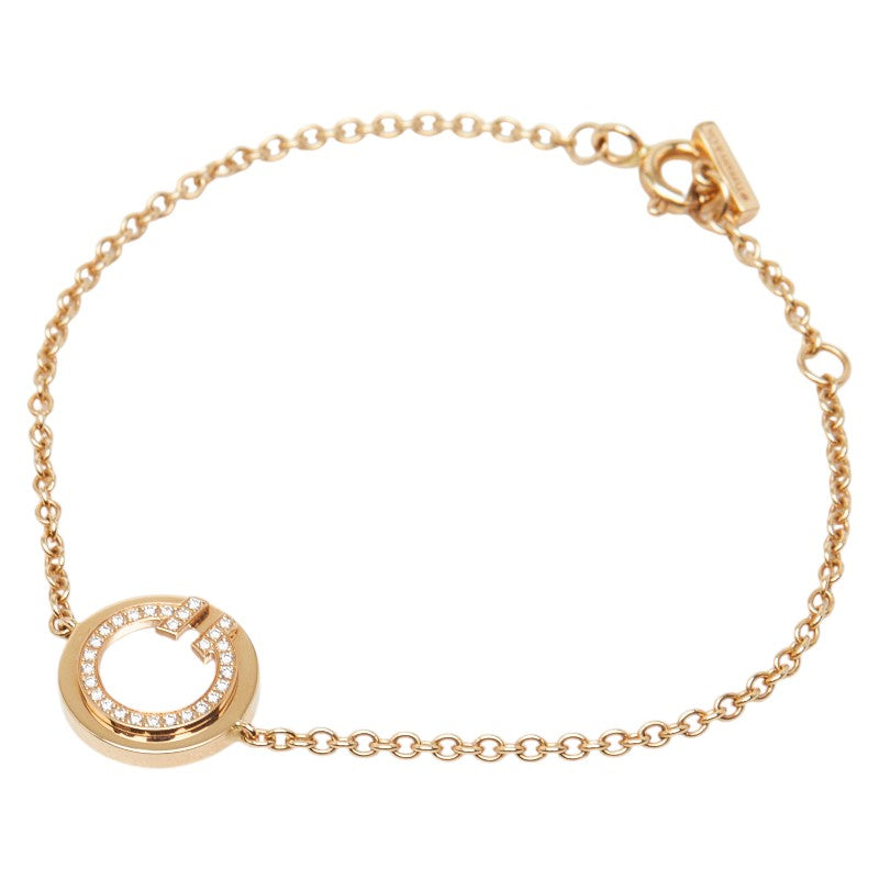 ティファニー Tトゥ サークル ブレスレット K18YG イエローゴールド ダイヤモンド マザーオブパール レディース TIFFANY&Co. 【中古】