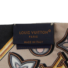 ルイ ヴィトン モノグラム キャスケード バンドーBB スカーフ M78141 ブラック ベージュ マルチカラー シルク レディース LOUIS VUITTON 【中古】