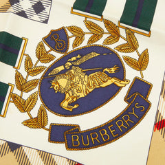 バーバリー ノバチェック スカーフ ベージュ シルク レディース BURBERRY 【中古】