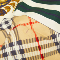 バーバリー ノバチェック スカーフ ベージュ シルク レディース BURBERRY 【中古】