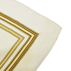 エルメス カレ90 LES TUILERIES チュイルリー公園 スカーフ イエロー アイボリー シルク レディース HERMES 【中古】