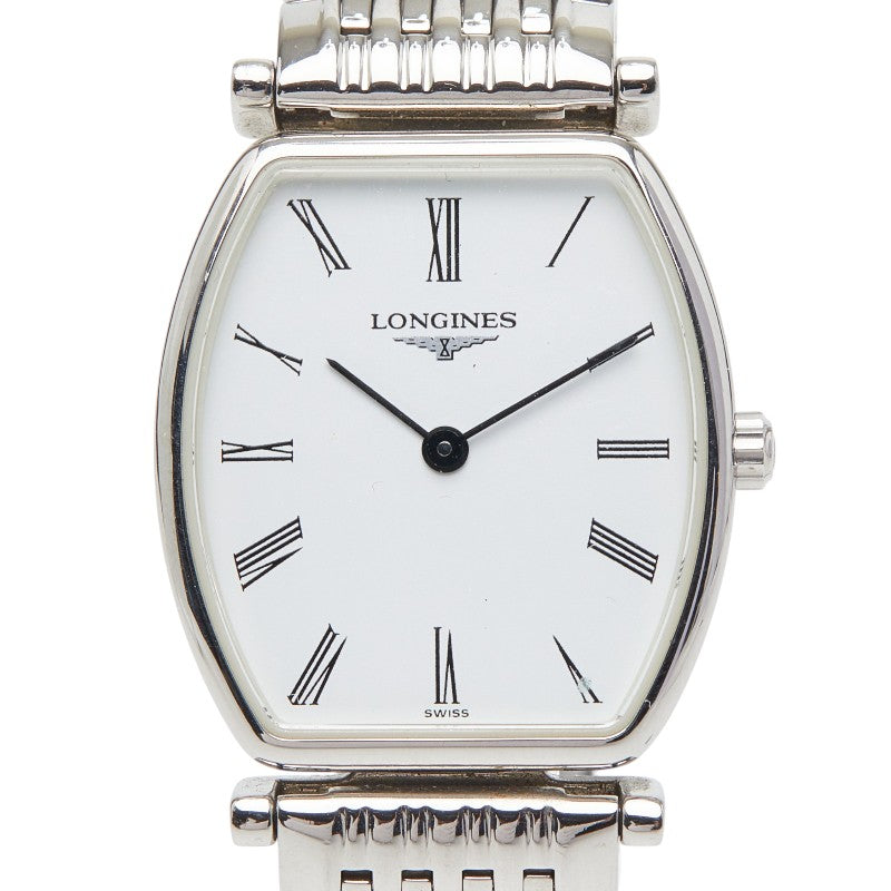 ロンジン グランドクラシック 腕時計 L4 205 4 クオーツ ホワイト文字盤 ステンレススチール レディース LONGINES 【中古】
