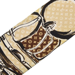ルイ ヴィトン モノグラム バンドー トランク スカーフ M73964 ベージュ マルチカラー シルク レディース LOUIS VUITTON 【中古】