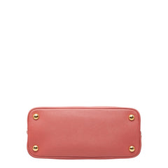 プラダ 三角ロゴプレート ハンドバッグ ショルダーバッグ 2WAY BL0838 ピンク サフィアーノレザー レディース PRADA 【中古】