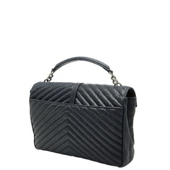 サンローラン クラシック モノグラム チェーン ショルダーバッグ ハンドバッグ 2WAY 392738 ブラック レザー レディース SAINT LAURENT 【中古】