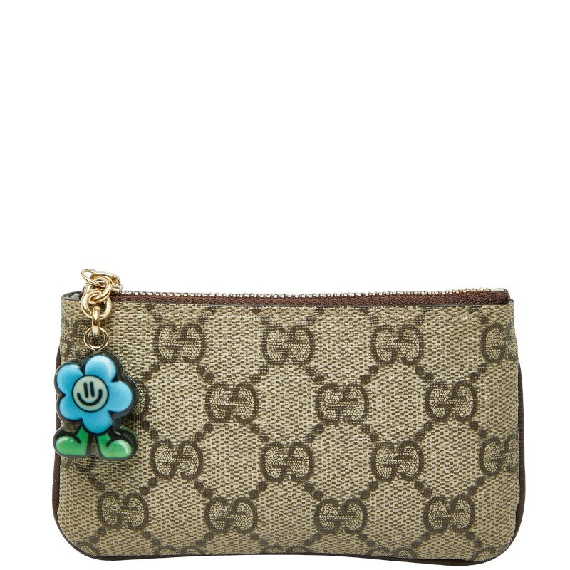グッチ GGスプリーム フラワー コインケース 小物入れ 784730 ベージュ マルチカラー PVC レディース GUCCI 【中古】
