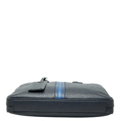 プラダ ビジネスバッグ ブリーフケース ショルダーバッグ 2WAY ネイビー ブルー サフィアーノレザー メンズ PRADA 【中古】