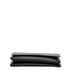 プラダ ロゴ 斜め掛け チェーン ショルダーバッグ 1BD144 ブラック サフィアーノレザー レディース PRADA 【中古】
