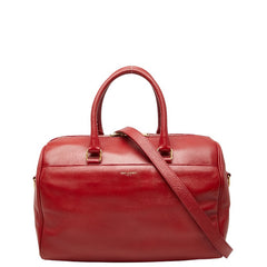 サンローラン クラシック ダッフル6 ハンドバッグ ショルダーバッグ 2WAY 322049 レッド レザー レディース SAINT LAURENT 【中古】