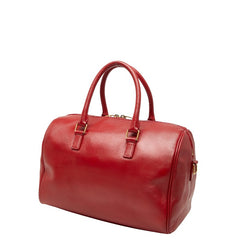 サンローラン クラシック ダッフル6 ハンドバッグ ショルダーバッグ 2WAY 322049 レッド レザー レディース SAINT LAURENT 【中古】