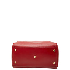 サンローラン クラシック ダッフル6 ハンドバッグ ショルダーバッグ 2WAY 322049 レッド レザー レディース SAINT LAURENT 【中古】