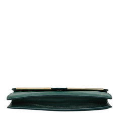 クロエ チェーン ショルダーバッグ グリーン ゴールド レザー レディース Chloe 【中古】