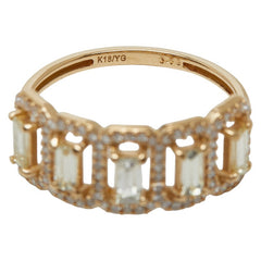 K18YG イエローゴールド ダイヤ0.76ct リング 指輪 レディース 11号 【中古】