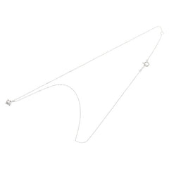 K10WG ホワイトゴールド ダイヤ0.058ct プチネックレス ネックレス レディース 【中古】