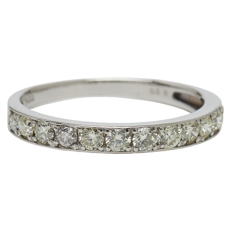 Pt900 プラチナ ダイヤ0.50ct ハーフエタニティリング リング 指輪 レディース 10.5号 【中古】