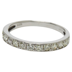 Pt900 プラチナ ダイヤ0.50ct ハーフエタニティリング リング 指輪 レディース 10.5号 【中古】