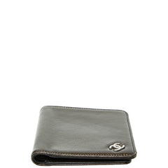 シャネル ココマーク 二つ折り財布 ブロンズ ブラウン ブラック パテントレザー レディース CHANEL 【中古】