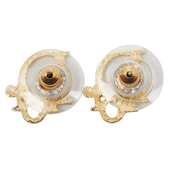 ディオール ロゴ スタッドピアス ゴールド メッキ レディース Dior 【中古】