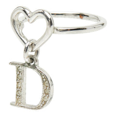 ディオール ハートリング 指輪 シルバー メタル ラインストーン レディース Dior 【中古】