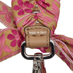 フェンディ フラワー 花柄 ストラップユー ショルダーストラップ ピンク マルチカラー ナイロン レディース FENDI 【中古】