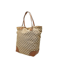 グッチ GGキャンバス トートバッグ ショルダーバッグ 247236 ベージュ ブラウン キャンバス レザー レディース GUCCI 【中古】