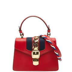 グッチ シルヴィ ハンドバッグ ショルダーバッグ 2WAY 470270 レッド マルチカラー レザー レディース GUCCI 【中古】