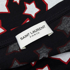 サンローラン スター 星 Tシャツ サイズM ブラック マルチカラー コットン メンズ SAINT LAURENT 【中古】