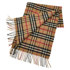 バーバリー ノバチェック マフラー ベージュ マルチカラー カシミヤ レディース BURBERRY 【中古】