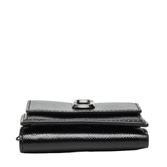 マークジェイコブス スナップショット 三つ折り財布 コンパクトウォレット ブラック レザー レディース MARC JACOBS 【中古】