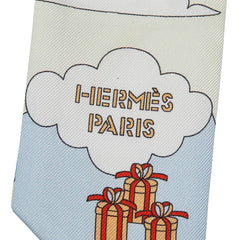 エルメス ツイリー CARRES VOLANTS 空飛ぶカレ スカーフ ホワイト マルチカラー レディース HERMES 【中古】