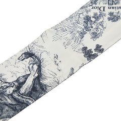 ディオール ミッツァ トワル ドゥ ジュイ ソヴァージュ スカーフ ホワイト ネイビー レディース Dior 【中古】