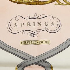 エルメス カレ90 SPRINGS スプリングス 馬車柄 スカーフ ピンク マルチカラー レディース HERMES 【中古】