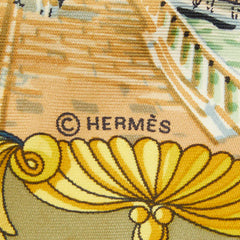 エルメス カレ90 L’ENTENTE CORDIALE 仏英同盟 スカーフ マルチカラー レッド シルク レディース HERMES 【中古】