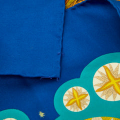 エルメス カレ90 LE ROY SOLEIL 太陽王 スカーフ ブルー マルチカラー レディース HERMES 【中古】