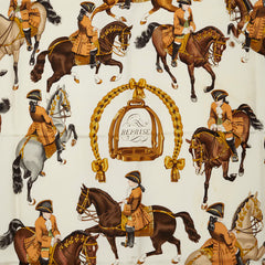 エルメス カレ90 REPRISE 乗馬風景 スカーフ ブラウン マルチカラー レディース HERMES 【中古】