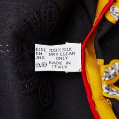 カルティエ ジュエリー 宝石柄 スカーフ イエロー マルチカラー シルク レディース CARTIER 【中古】