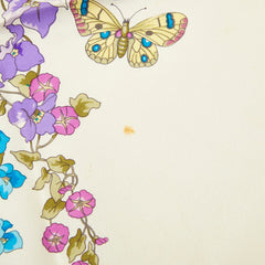 ディオール 花柄 ボタニカル スカーフ ブルー マルチカラー シルク レディース Dior 【中古】
