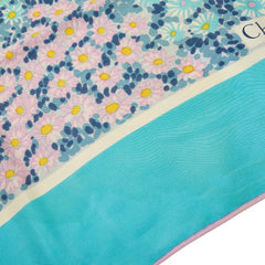 ディオール フラワー 花柄 スカーフ ライトブルー マルチカラー レディース Dior 【中古】