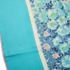 ディオール フラワー 花柄 スカーフ ライトブルー マルチカラー レディース Dior 【中古】