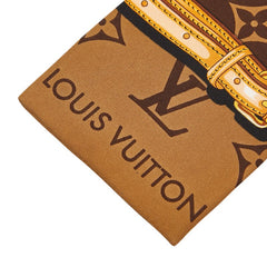 ルイ ヴィトン バンドー モノグラム コンフィデンシャル スカーフ M78655 ブラウン シルク レディース LOUIS VUITTON 【中古】
