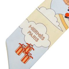エルメス ツイリー CARRES VOLANTS 空飛ぶカレ スカーフ ホワイト マルチカラー レディース HERMES 【中古】