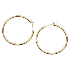 K18YG イエローゴールド フープピアス ピアス レディース 【中古】