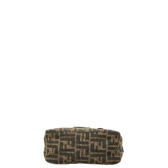 フェンディ ズッカ マンマバゲット ショルダーバッグ ワンショルダー ブラウン キャンバス レザー レディース FENDI 【中古】