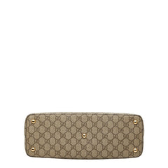 グッチ GGスプリーム ハンドバッグ ショルダーバッグ 2WAY 409534 ベージュ ピンク レッド PVC レザー レディース GUCCI 【中古】