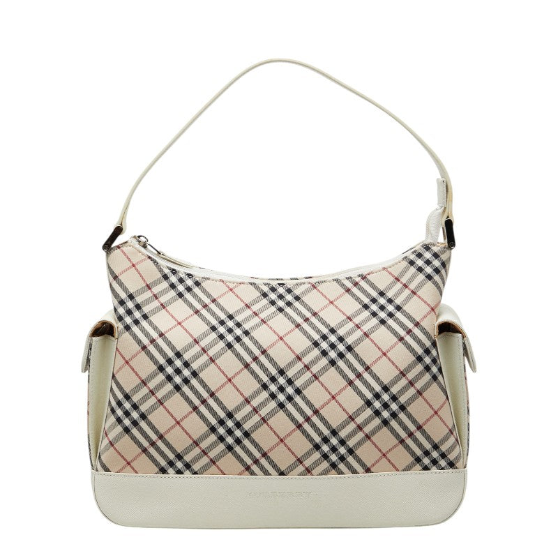バーバリー ノバチェック ハンドバッグ ベージュ マルチカラー キャンバス レザー レディース BURBERRY 【中古】