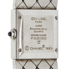 シャネル マトラッセ 腕時計 H0009 クオーツ ブラック文字盤 ステンレススチール レディース CHANEL 【中古】